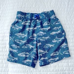 Boy’s Fish Print Swim Trunks
